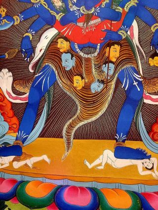 Rare MasterPiece Handpainted Tibetan Chakrasamvara thangka Painting Chinese 3