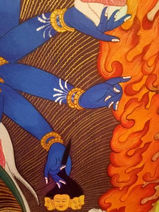 Rare MasterPiece Handpainted Tibetan Chakrasamvara thangka Painting Chinese 9