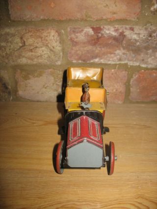 ANTIQUE CAR 1900 ' s FLYWHEEL TINPLATE RARE LIMOUSINE GERMANY TIN TOY CARETTE 10