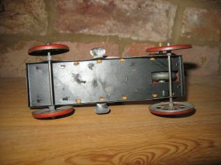 ANTIQUE CAR 1900 ' s FLYWHEEL TINPLATE RARE LIMOUSINE GERMANY TIN TOY CARETTE 8