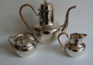 A Michelsen Danish Sterling Silver Coffee Or Tea Set