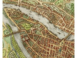 Lugdunum (Lyon) Historic town map by Braun & Hogenberg 1572 5