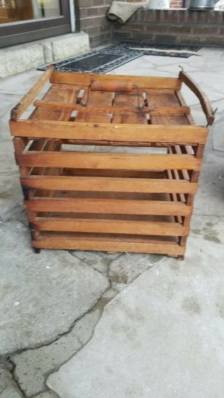 Antique 12 Dozen Wooden Safety Egg Crate Carrier Primitive Farmhouse Chicken