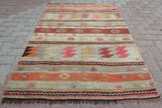 Turkish Kilim Rug Kelim Tapis 5x7 Rug Handmade Rug 44,  8 " X60,  6 " Area Rugs Carpet