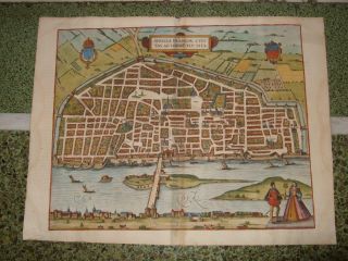 1581,  Xl - Braun,  Hogenberg,  Map,  Orleans[aurelia],  Loire,  France,  Frankreich,  Francia