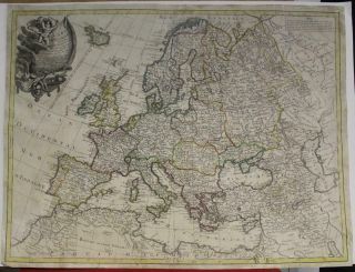 European Continent 1764 Clouet & Mondhare Unusual Antique Copper Engraved Map