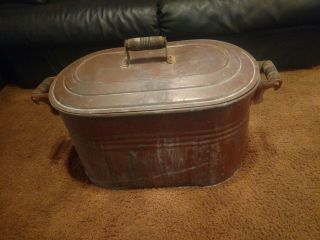 Antique All Copper Boiler with Copper Lid 2