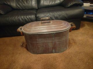 Antique All Copper Boiler with Copper Lid 3
