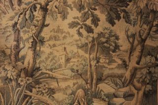 Vintage French Tapestry Woven Curtain Aubusson Type Design Machine Woven Drape