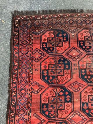 ANTIQUE TURKOMAN ERSARI RUG 6’ 11” X 8’ 8” LATE 19th C. 9