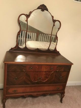 ANTIQUE BEDROOM COMPLETE MATCHING SET ALL MUST 