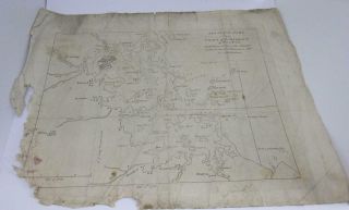 Rare 1775 Antique Map Of A Plan Of The Town & Chart Of The Harbour Of Boston