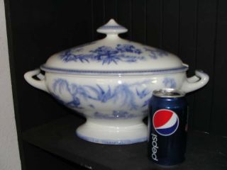 Antique Aesthetic THOMAS ELSMORE - PARISIAN GRANITE BLUE Pattern - SOUP TUREEN 9