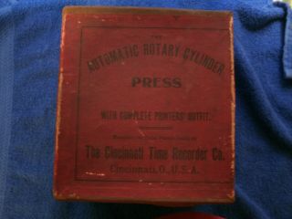 1900 AUTOMATIC ROTARY CYLINDER PRINTING PRESS 2 BY CINCINNATI TIME RECORDER CO. 2