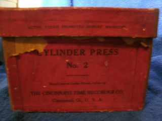 1900 AUTOMATIC ROTARY CYLINDER PRINTING PRESS 2 BY CINCINNATI TIME RECORDER CO. 3