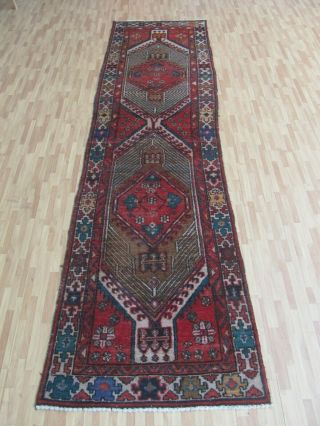 A Terrific Old Handmade Sarab Azerbaijan Oriental Runner (290 X 70 Cm)