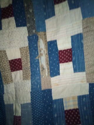 OLD CROSS PATTERN PATCH WORK QUILT 77 