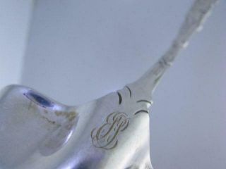 Rare Sterling TIFFANY & CO Serving Ladle w/ shell shaped bowl HOLLY 1895 6