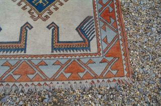 Antique Caucasian Wool Rug 6.  5 ' Tribal Geometric Phoenix Motifs H/Weave 20s Chic 6