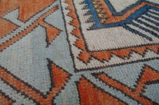 Antique Caucasian Wool Rug 6.  5 ' Tribal Geometric Phoenix Motifs H/Weave 20s Chic 9