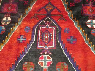 4x9 Circa 1930 Persian Antique Vegetable Dye Handmade - Woven Wool Rug 64 8