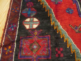 4x9 Circa 1930 Persian Antique Vegetable Dye Handmade - Woven Wool Rug 64 9