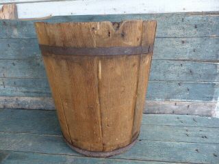 Antique Primitive England Sap Wood Bucket Vermont Maple Syrup Pail Aafa