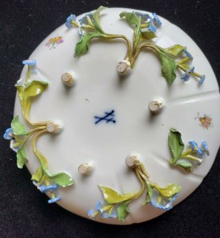 Exceptional Meissen Tea Set,  Insects Leaves,  Flowers,  Crossed Swords 5