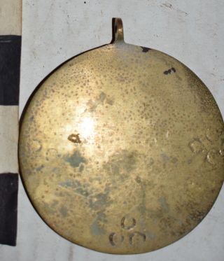 Orig $499 - 2 Nepal Shamans Bronze Mirror Pendants Early 1900s 4 "