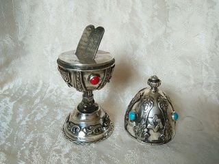 Silver russian liturgical egg Ag 84 judaica stones boards of Mouses 2