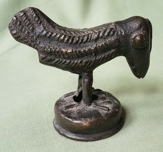 Interesting African Brass Figure Of A Bird,  Possibly A Gold Weight?