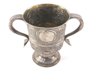 Antique 18th century Georgian sterling silver loving cup London 1772 John King 2
