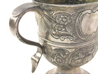 Antique 18th century Georgian sterling silver loving cup London 1772 John King 7