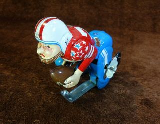 50s Linemar Touchdown Pete Vintage Tin Wind Up Toy Japan