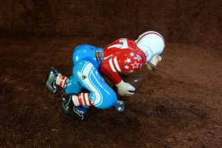 50s Linemar Touchdown Pete Vintage Tin Wind up Toy Japan 3