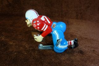 50s Linemar Touchdown Pete Vintage Tin Wind up Toy Japan 4