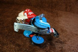 50s Linemar Touchdown Pete Vintage Tin Wind up Toy Japan 9