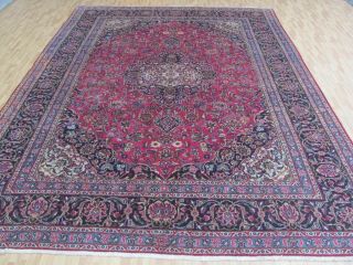 A Marvellous Old Handmade Mashade Khorason Oriental Carpet (347 X 245 Cm)
