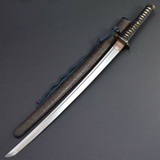 ANTIQUE NIHONTO JAPANESE KATANA SWORD WAKIZASHI TOMOMITSU 友光 w/KOSHIRAE BO - HI NR 5