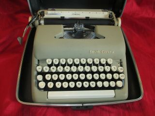 Vintage Smith Corona Sterling Typewriter In