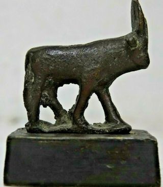 Very Interesting Early Looking Bronze Bull Egyptian Brazen Bull Apis Bull Rare