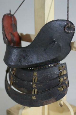Tetsu Sabiji Hanpo (mask) Of Yoroi (armor) : Edo : 7.  1 × 6.  5 × 3 " 240g