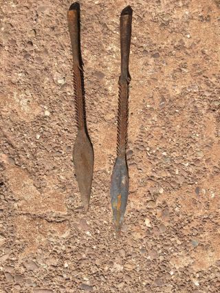 Hand Made African Spear Head Hunting Spear Forged Steel Spear Head
