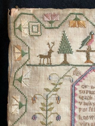 ANTIQUE c.  1816 SEWING SAMPLER by MARY ANN BARNES 3