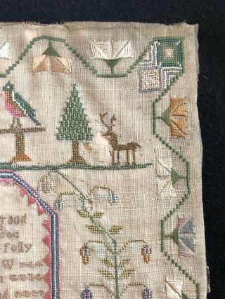 ANTIQUE c.  1816 SEWING SAMPLER by MARY ANN BARNES 4