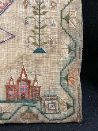 ANTIQUE c.  1816 SEWING SAMPLER by MARY ANN BARNES 5