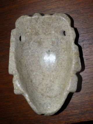 Pre - Colombian Hand - Carved Stone Mask (700 B.  C - 1200 A.  D) 3