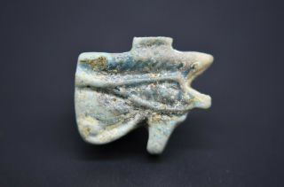Ancient Egyptian Late Period Faience Eye Of Horus Amulet C.  664 - 332 Bc