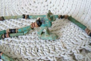 Ancient Egyptian Mummy/Tomb Bead Necklace w/BASTET Cat Pendant c.  600 B.  C. 3