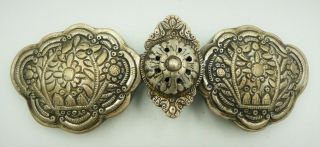 Bulgarian Buckle Silver Pafta Bracelet From Ottoman Era,  Thrace Region Karlovo